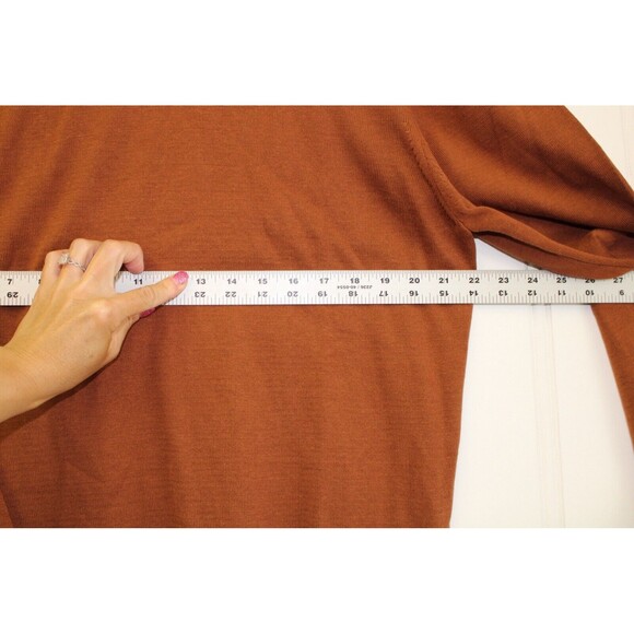 Luchiano Visconti Burnt Orange Pullover Preppy Business Casual Sweater Size XL - Picture 5 of 10